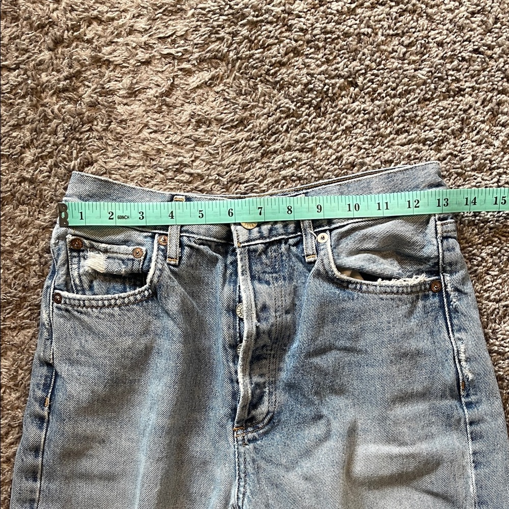 Agolde Light Blue Straight Leg Jeans - Picture 15 of 16